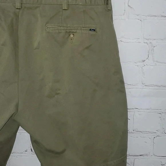 Polo Ralph Lauren Classic Fit 9" Green 100% Cotton Flat Front Shorts Size 38 - Picture 7 of 11